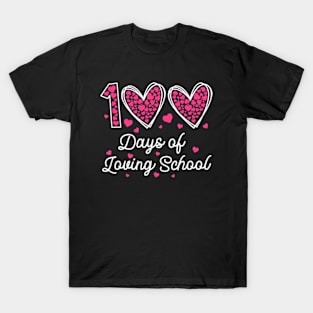 100 Days of Loving Kindergarten Funny 100th Day Of School T-Shirt